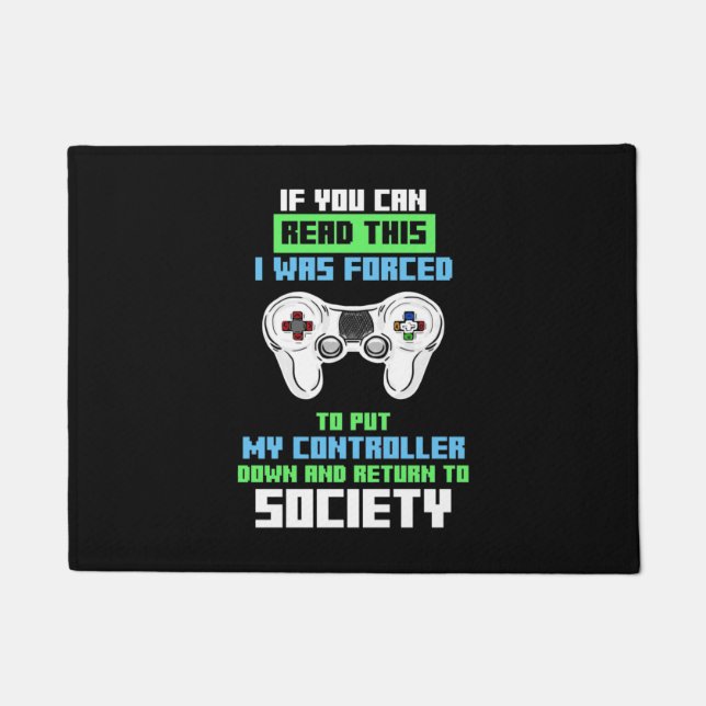 Gamer Was Forced To Cotroll Game Doormat (Front)