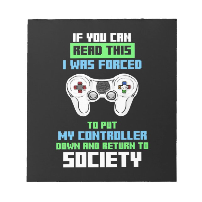 Gamer Was Forced To Cotroll Game Notepad (Front)