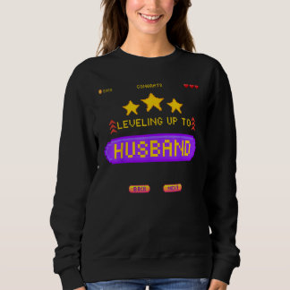 Gamer Wedding Leveling Up to Husband Bachelor Part Sweatshirt