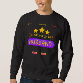Gamer Wedding Leveling Up to Husband Bachelor Part Sweatshirt
