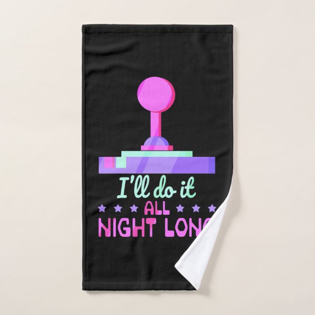 Gamer Will Do It All Night Long Hand Towel (Hand Towel)