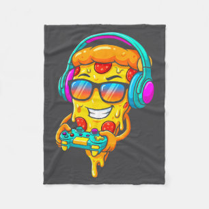 Gamer Zza Slice Video Gaming Boy Enthusiast Gamer  Fleece Blanket