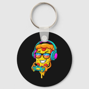 Gamer Zza Slice Video Gaming Boy Enthusiast Gamer  Key Ring