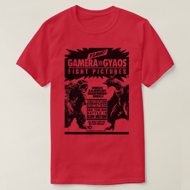 GAMERA vs GYAOS FIGHT 1 T-Shirt (Design Front)