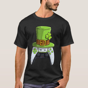 Gamerchaun Gamer Boy Men Gaming Video Game St Pat T-Shirt