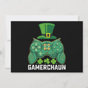 Gamerchaun Gamer Gaming Games St Patrick's Day Invitation