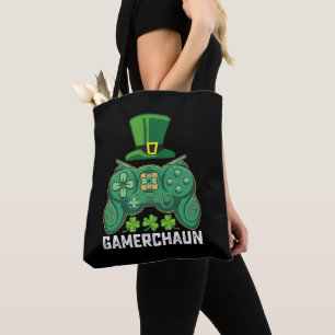 Gamerchaun Gamer Gaming Games St Patrick's Day Tote Bag