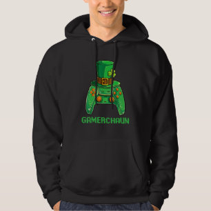 Gamerchaun Video Gamer Boys Men Gaming St Patrick Hoodie