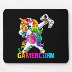 Gamercorn Dabbing Unicorn Video Game Controller Ga Mouse Pad