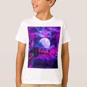Gamer's Bedroom on another Planet Kids T-Shirt