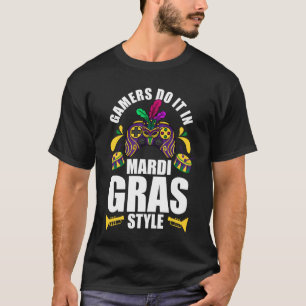 Gamers do it in mardi gras style gaming parade T-Shirt