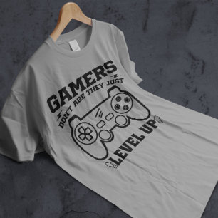 Gamers Don't Age They just Level Up Gaming Lovers T-Shirt