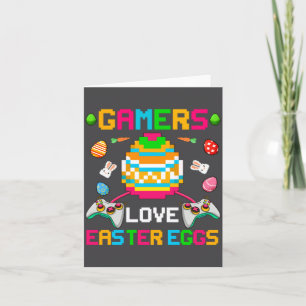 Gamers Love Easter Eggs Easter Day For Teens Boys Card