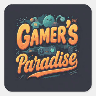Gamer's Paradise  Square Sticker