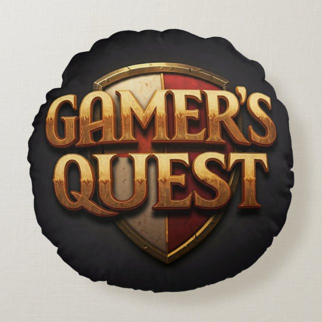 Gamer's Quest  Round Cushion (Front)