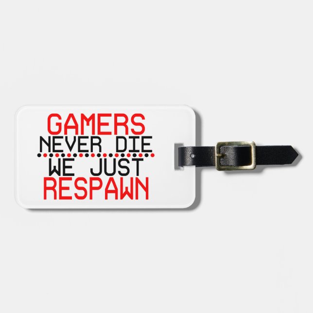 Gamers Respawn Luggage Tag (Front Horizontal)