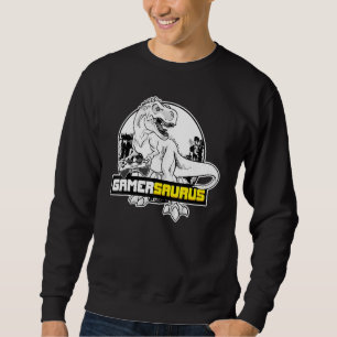 Gamersaurus Gamer Dinosaur Video Game Gaming Sweatshirt