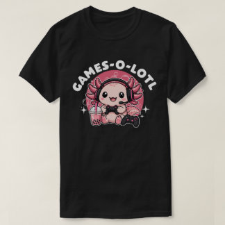 Games-O-Lotl Cute Gamer Axolotl Shirt Kawaii Gamin