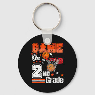 Games On 2nd Grade Basketball Back To School Secon Key Ring