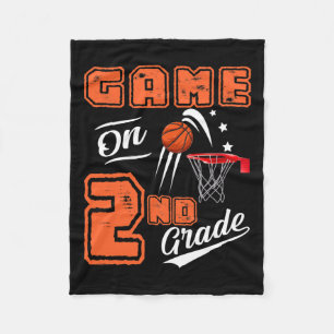 Games On Second Grade Basketball First Day Of Scho Fleece Blanket