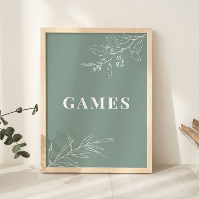 Games Sage Green Wedding Sign  (Creator Uploaded)