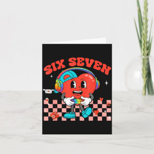 Games Valentine 67 Six Seven Funny Gamer Heart Cut Card