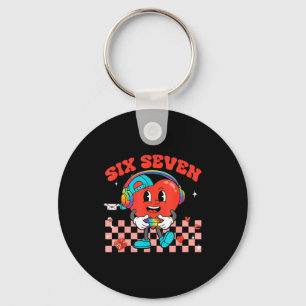 Games Valentine 67 Six Seven Funny Gamer Heart Cut Key Ring
