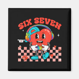 Games Valentine 67 Six Seven Funny Gamer Heart Cut Magnet