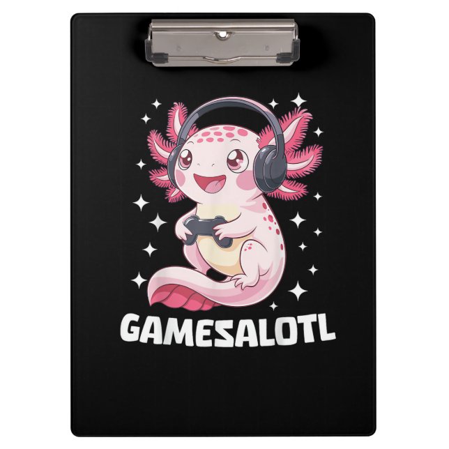 Gamesalotl Axolotl Gaming  Clipboard (Front)