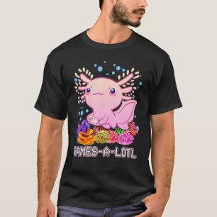 Gamesalotl Gamer Pastel Goth Salamander Lizard Cut T-Shirt