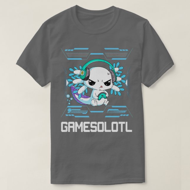 Gamesolotl Aolotl Video Gamer Kawaii Pastel Goth A T-Shirt (Design Front)