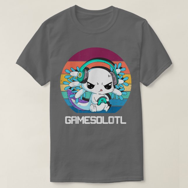 Gamesolotl Aolotl Video Gamer Kawaii Pastel Goth A T-Shirt (Design Front)