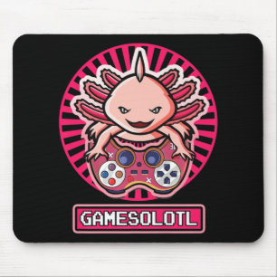 Gamesolotl Axolotl Cute Kawaii Anime Gaming Kids B Mouse Pad