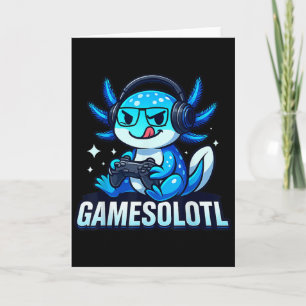 Gamesolotl Axolotl Fish Gamer Gaming Anime Video G Card