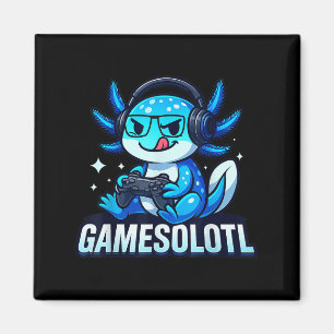 Gamesolotl Axolotl Fish Gamer Gaming Anime Video G Magnet