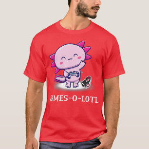 Gamesolotl  Axolotl Fish Playing Video Games Lizar T-Shirt