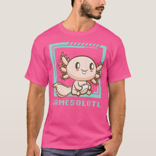 Gamesolotl  Axolotl Fish Playing Video Games Lizar T-Shirt