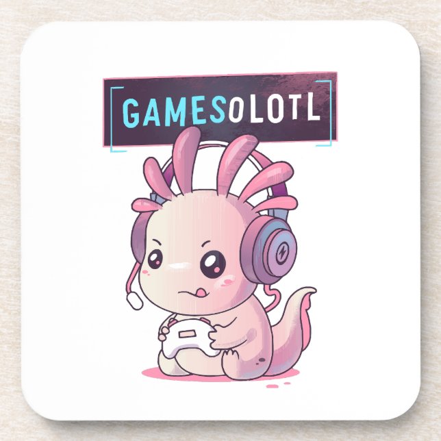 Gamesolotl - Axolotl Gamer Coaster (Front)