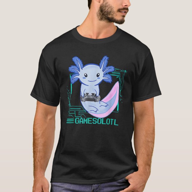 Gamesolotl Axolotl Video Game Gaming Gamer Axolotl T-Shirt (Front)