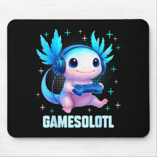 Gamesolotl Axolotl Video Gamer Kawaii Anime Boys T Mouse Pad