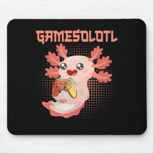 Gamesolotl Axolotl Video Gamer Kawaii Pastel Goth Mouse Pad