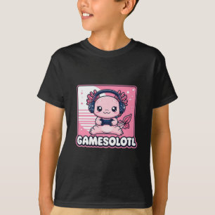 Gamesolotl – Cute Axolotl Gamer with Headset  T-Shirt