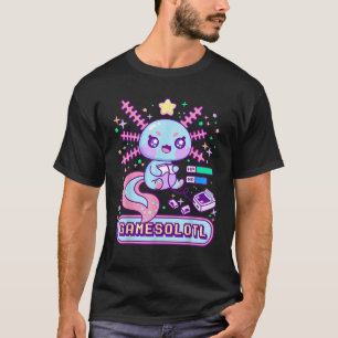 Gamesolotl Gamer Axolotl Kawaii Cute Anime Pastel  T-Shirt