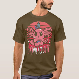 Gamesolotl Gamer Axolotl Lover Playing Gaming Vide T-Shirt
