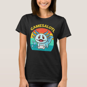 Gamesolotl Gamer Axolotl Playing Video Games Boys T-Shirt