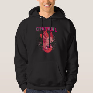 Gamesolotl Gamer Axolotl Playing Video Games Liza Hoodie