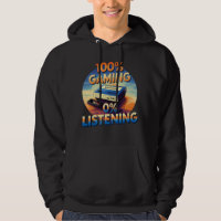 Gaming 0% Listening Funny Gamer Retro Style Gaming