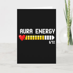 Gaming 67 Aura Energy 67 Percent Meme Gamer Retro  Card