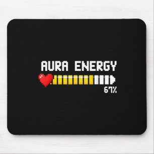 Gaming 67 Aura Energy 67 Percent Meme Gamer Retro  Mouse Pad