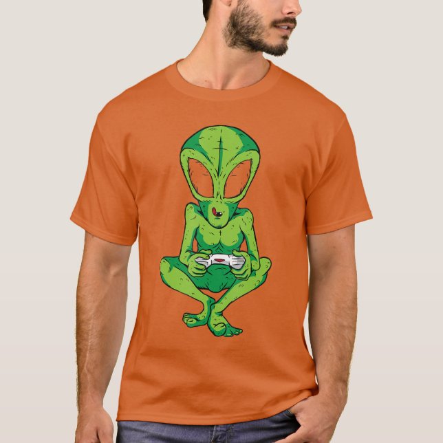 Gaming Alien Console Video Game Controller Cool Ga T-Shirt (Front)